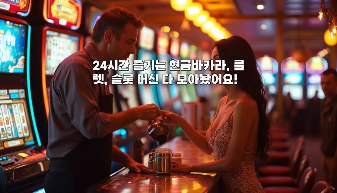 24시간 즐기는 현금바카라, 룰렛, 슬롯 머신 다 모아놨어요!